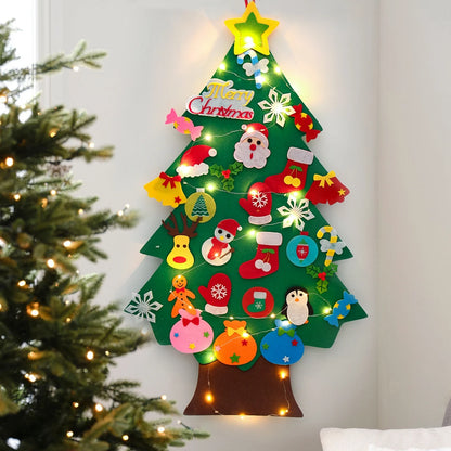 DIY Felt Christmas Tree Kids Decoration Set