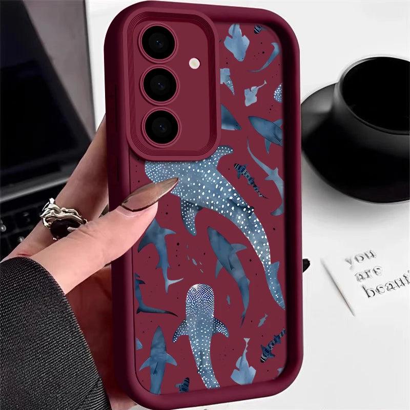 Shark Dolphin Print TPU Case for Samsung Galaxy Series