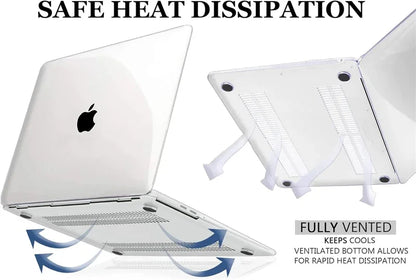 Crystal Clear Laptop Case for Macbook Air 13.6 M4 15 M3 Hard Cover for Mac Book Neo 2026 Pro 13 M1 M2 14 16 Sleeve Accessories