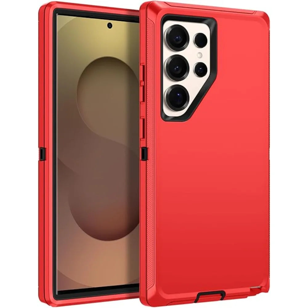 Heavy Duty 3-Layer Armor Protection Phone Case For Samsung Galaxy S26 S25 S24 S23 S22 Ultra Plus Matte Impact Resistant Cover