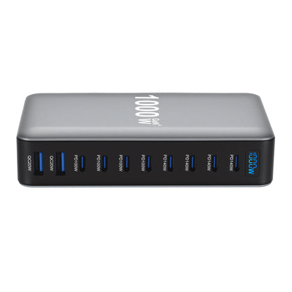 1000W 10-Port GaN Desktop Adapter 140W PD Fast Charging for MacBook Pro Laptop, 100W for Phone Tablet, Multi Port USB Hub Statio