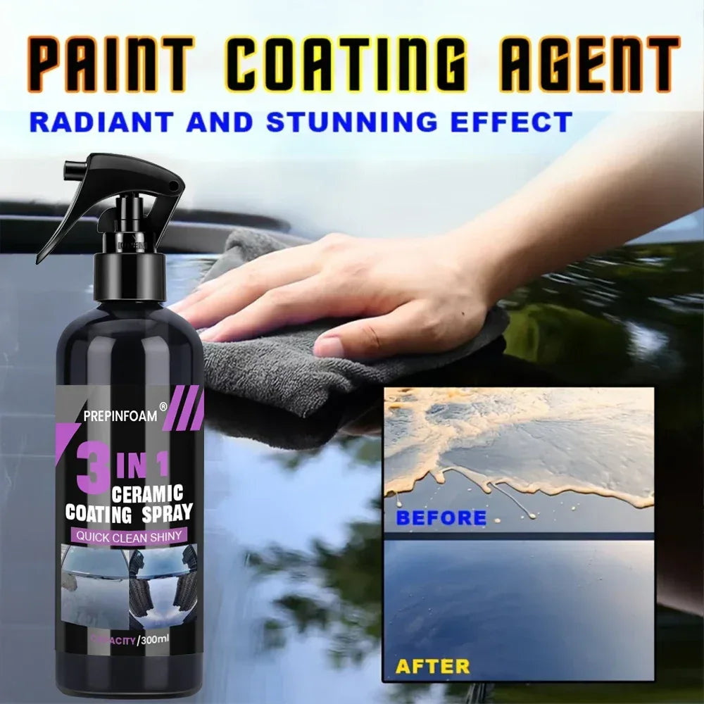 3 in 1 Car Ceramic Nano Coating Liquid Coatin Nano Crystal Hydrophobic Layer Polishing Paint Coating Agent Polish Nanos Coatings - Urbizia
