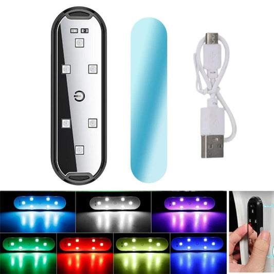Car Door Lights Wireless Touch Led Magnetic Interior Light Adhesive Neon LED Welcome Light Anti-collision Strobe Lights