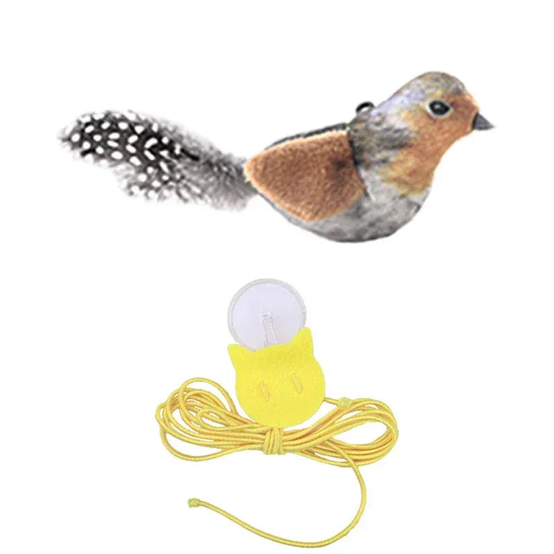 Hot lifelike Bird Vivid Cat Toys Pet Catnip Simulation Molding Cat Teaser with Feather Soft Plush Fabric Toys for Kitten - Urbizia