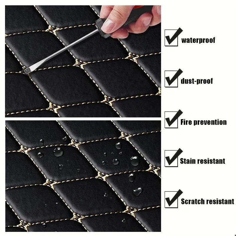 Universal 5-Piece Car Floor Mats – PU Leather Waterproof Foot Pads - Urbizia