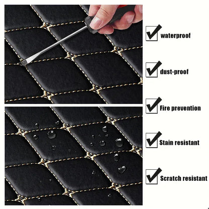 Universal 5-Piece Car Floor Mats – PU Leather Waterproof Foot Pads - Urbizia