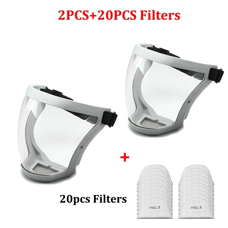Protection Mask Splashproof Transparent Facial Protector Face FaceMask Protective Outdoor Safety Mask Head Cover Work Protection