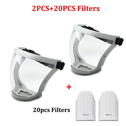 Protection Mask Splashproof Transparent Facial Protector Face FaceMask Protective Outdoor Safety Mask Head Cover Work Protection