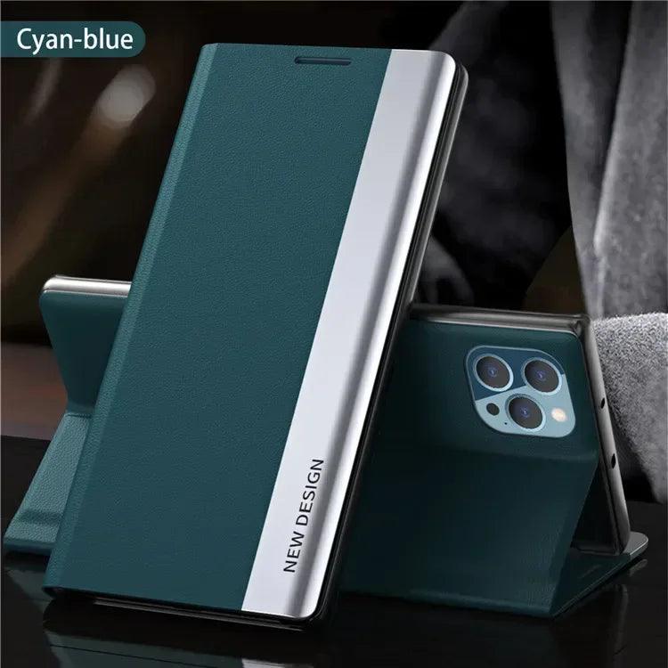 Flip Leather Bracket Case for Samsung Galaxy