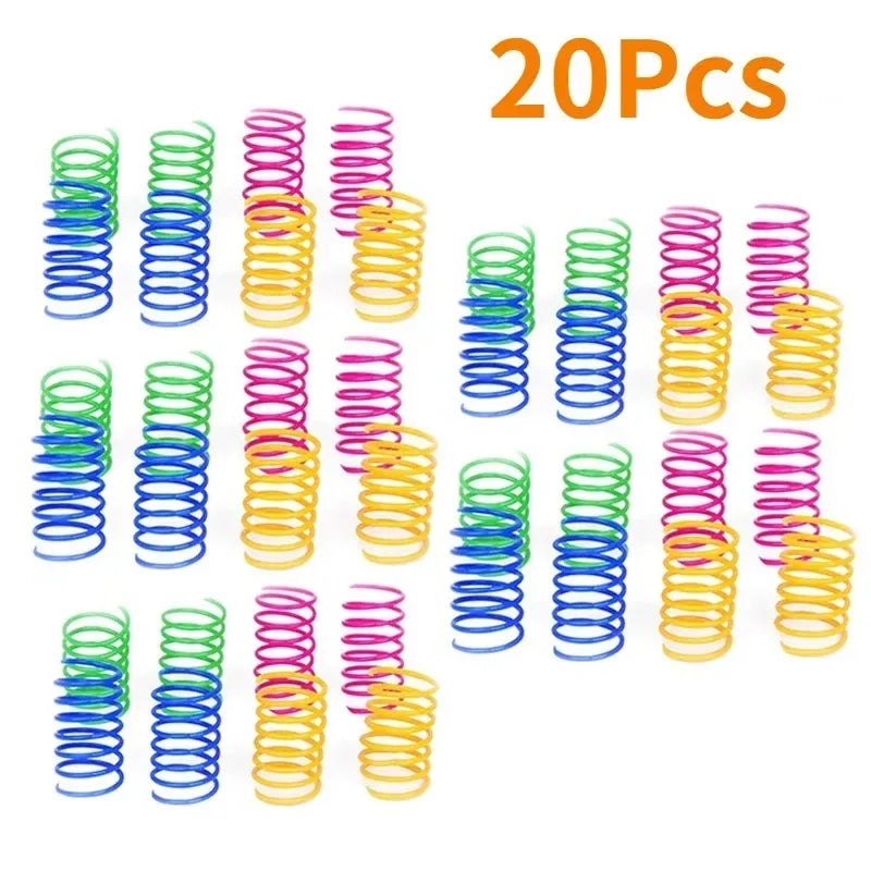 Pet Cat Toys Wide Durable Heavy Gauge Cat Spring Toy Colorful Springs Cat Pet Toy Coil Spiral Springs Pet Intera - Urbizia