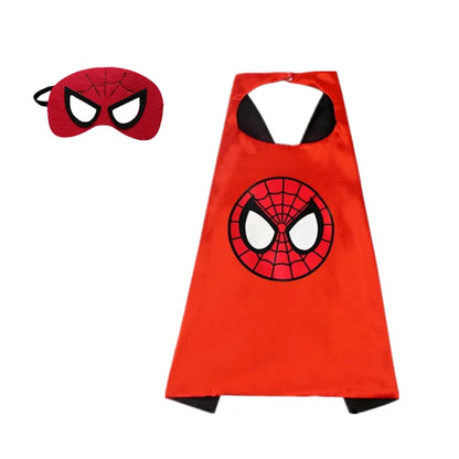 MINISO Superhero Cape – Cartoon Anime Cosplay Costume with Mask for Kids Halloween Birthday Gift