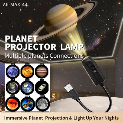 USB Moon Earth 360 Degree Projection Lamp Starry Sky Night Light Remote Control for Kids Bedroom Birthday Gift Home Ambiance