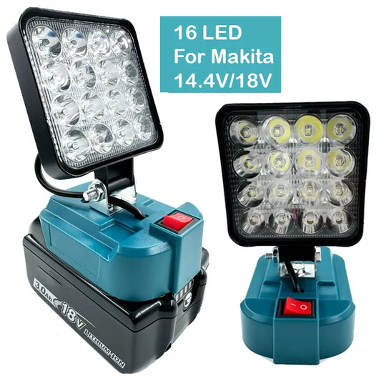 Cordless LED Work Light for Makita 14.4V–18V Battery