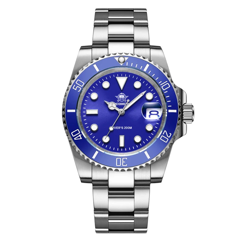 ADDIESDIVE Quartz Luxury Stainless Steel Gift Watch Diver Watch 200M C3 BGW9 Super Luminous Ceramic Bezel Sport Men Watches Fash