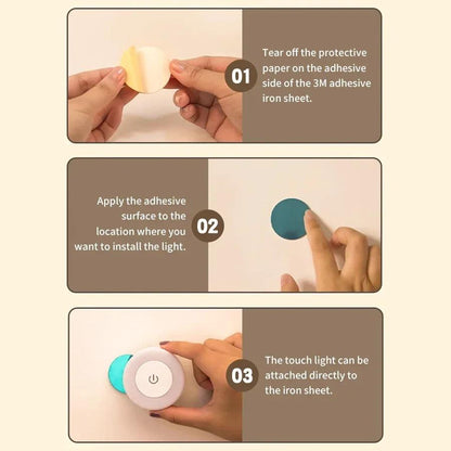 Rechargeable Dimmable LED Night Light – Touch Switch, Magnetic Mount
