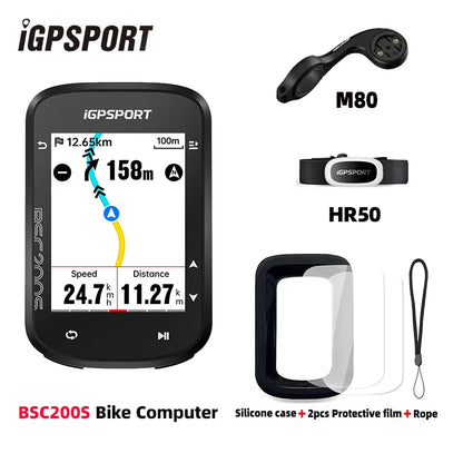 iGPSPORT BSC200S GPS Bike Computer 2.4" Colorful Screen Wireless Bicycle Speedometer Cycling Odometer Bluetooth ANT+