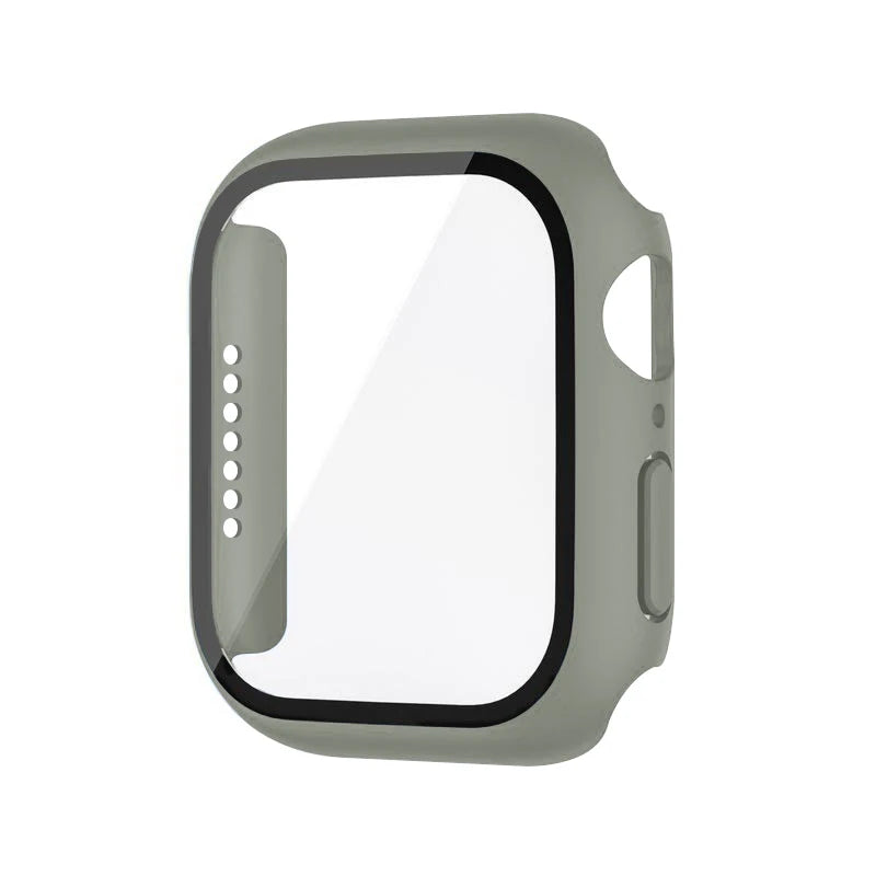 Tempered Glass+Case For Apple Watch 38mm 40mm 41mm 42mm 44mm 45mm 46mm Screen Protector Protective Cover iWatch 10 8 7 9 6 SE 5