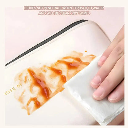 Fashion Portable Tote Makeup Bag Pillow PU Cosmetic Bag Multi-compartment Large Capacity Toiletry Kit Bag