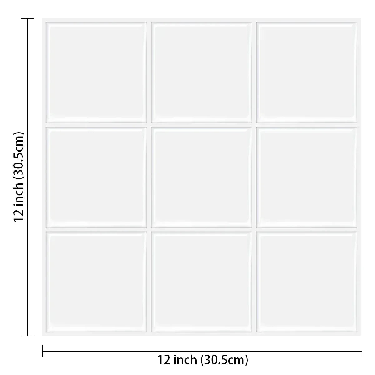 5 Sheets Wall Tile Sticker White Self Adhesive Tiles Waterproof Vinyl Wallpaper Backsplash For Kitchen Living Room Bathroom - Urbizia