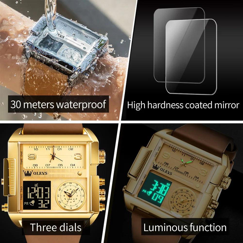 OLEVS Brand Watch Multi Functional Men's Electronic Watch Waterproof 1101