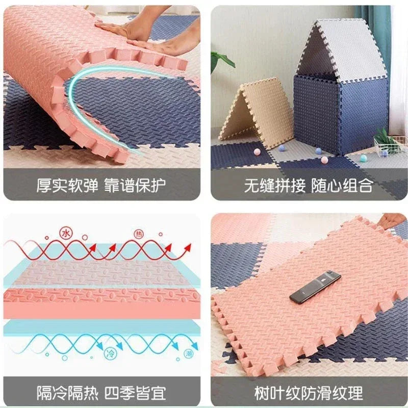 16pcs Foam Baby Play Mat – Interlocking Puzzle Floor Tiles - Urbizia
