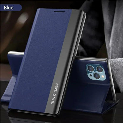 Flip Leather Bracket Case for Samsung Galaxy