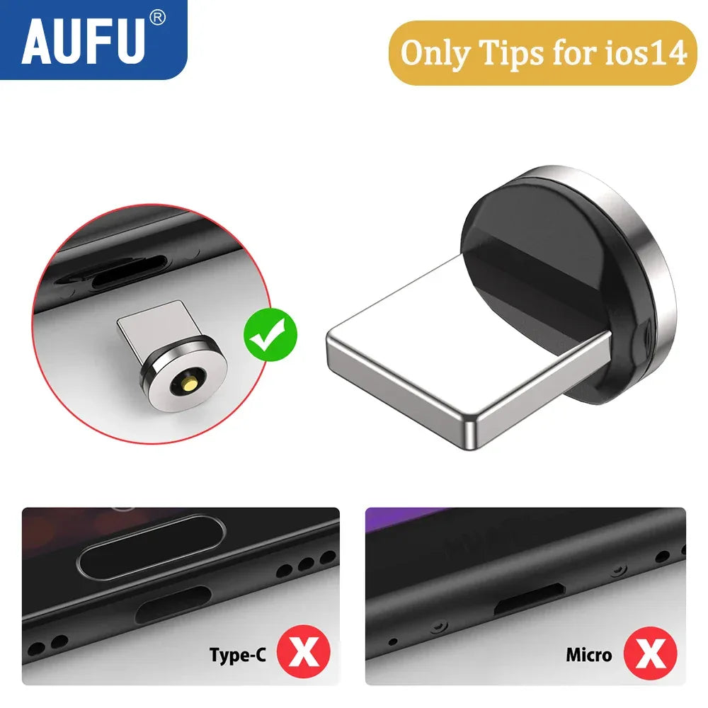 540° Magnetic USB-C Adapter Type-C Fast Charging