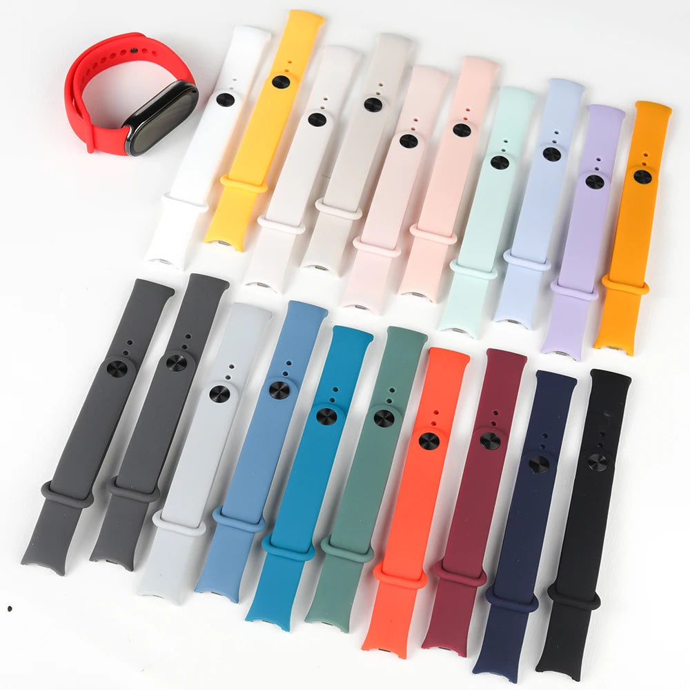 Silicone Strap for Xiaomi Mi Band 10 9 8 Strap NFC Sport Bracelet Wristband pulseira correa Xiaomi Smart Band 10 9 8 Accessories