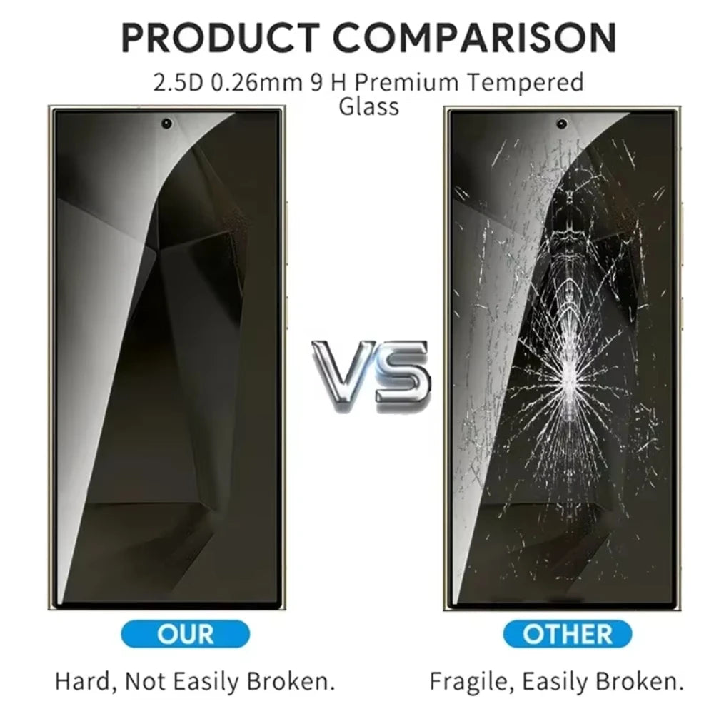 NNBILI Privacy Tempered Glass for Samsung Galaxy S26 Ultra S26+ Plus Fingerprint Unlocking Anti-spy Screen S26 Protector Glass