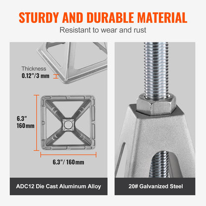 SucceBuy RV Stabilizer Jacks 4 Pack Aluminum RV Leveling Jacks Stack Jack for RV Travel Trailer Camper Single Screw Jack 6000Lbs