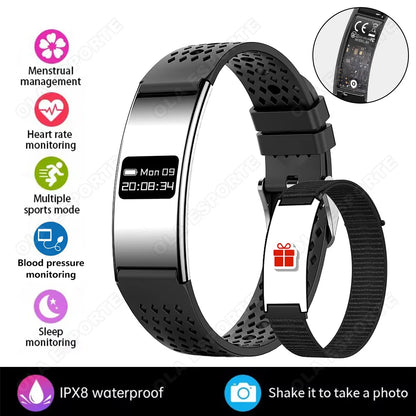 2026 New Smart Bracelet Ultra-thin Heart Rate Blood Oxygen Sleep Monitor IPX8 Waterproof Smart Watch Sports Women Men Smart Band