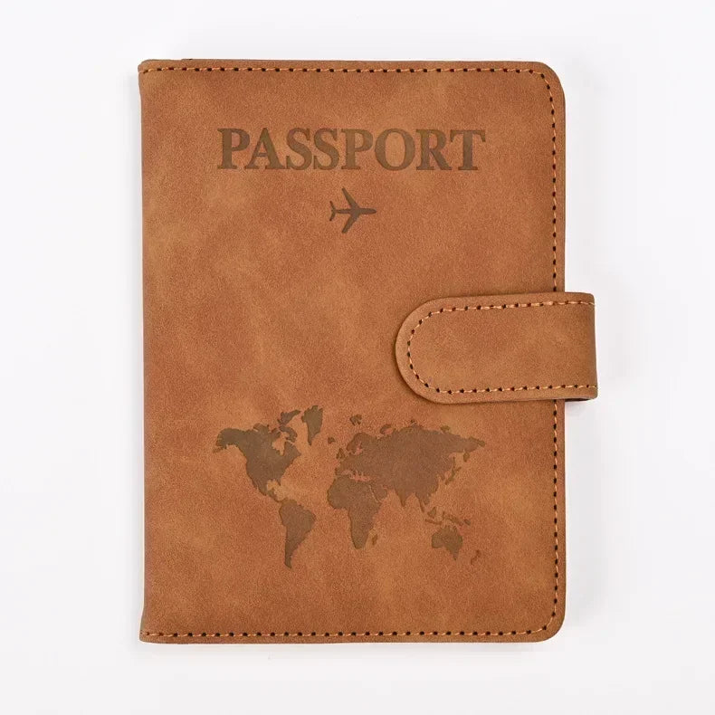 10 Colors Men Women PU Leather Travel Mad Passport Cover Holder Case Ticket Wallet with Credit Card Holder Protector Cover