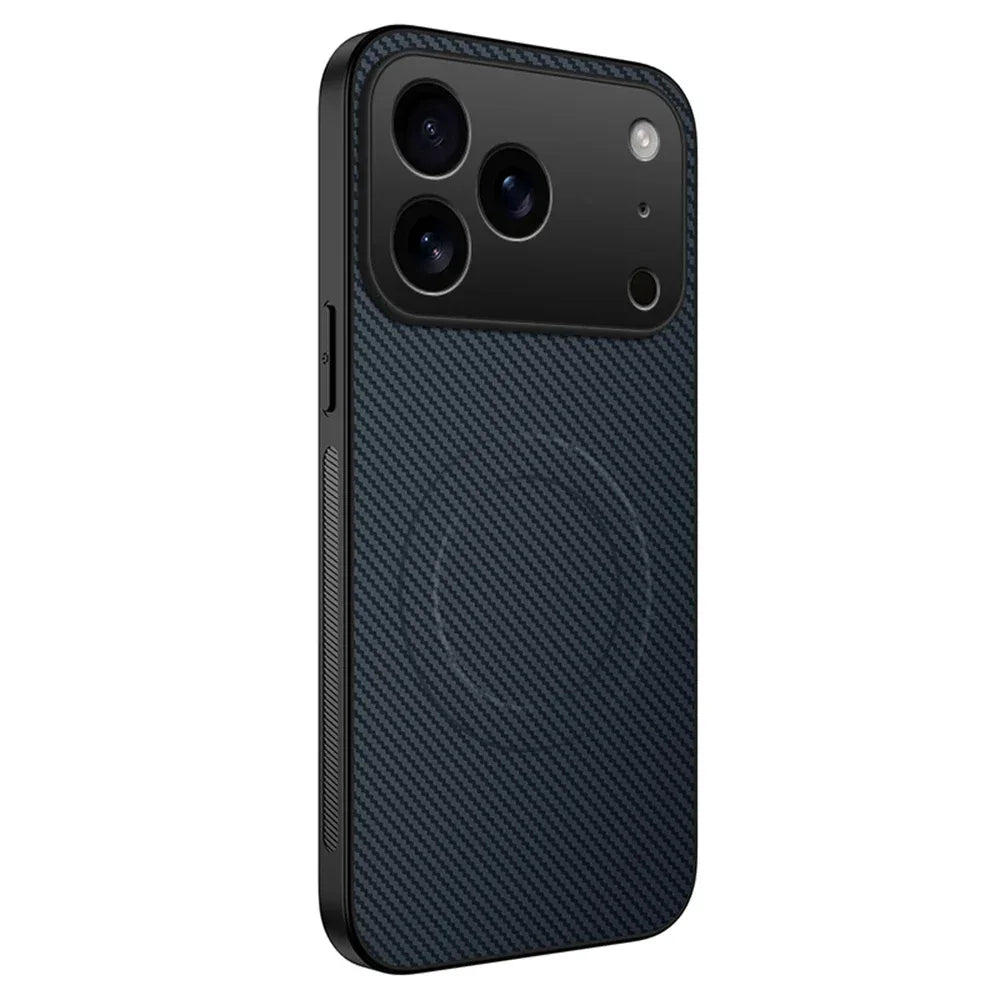 Luxury Ultra Thin Carbon Fbier Magnetic Leather Case for iPhone 17 16 15 14 13 Pro Max 17Air 16E Magsafe Wireless Charging Cover