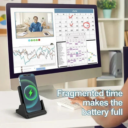 30W Wireless Charger Pad Stand Desktop Ultra-thin Mobile Phone For iPhone 15 14 13 12 Samsung Xiaomi Fast Charging Dock Station - Urbizia
