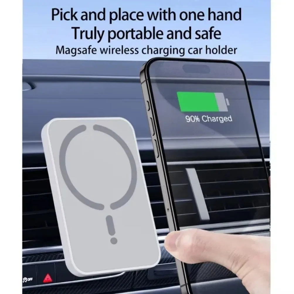 30W Car Air Vent Magnetic GPS Phone Holder Stand Wireless Charger For Magsafe iPhone 16 15 14 13 12 Pro Max Cell Fast Charging