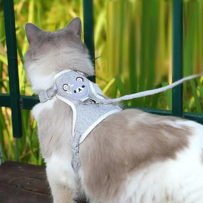 Lovely Small Pet Vest Chest Strap Dog Leash Traction Rope Walking Dog Cat Bunny Vest Harness Poodle Collar Leash Dog Accessories