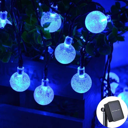 2024 Solar Crystal Globe String Lights