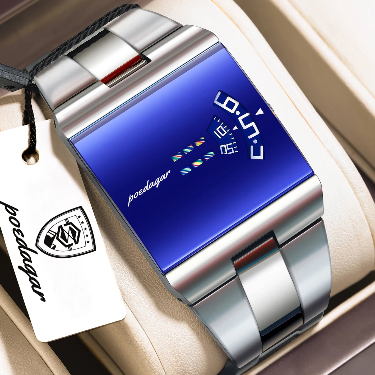 POEDAGAR Original Business Men Clock Stainless Steel Waterproof Elegant Man Wristwatch Quartz Casual Fashion Men's Watches Reloj