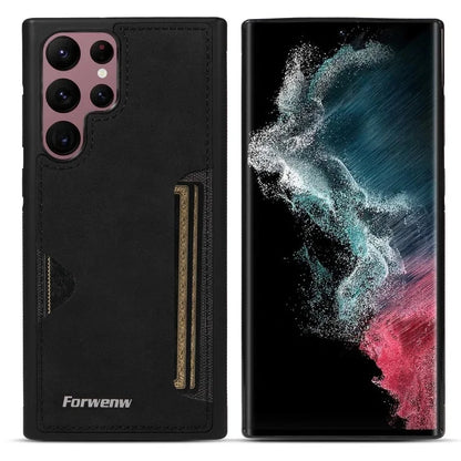 Retro Card Holder Phone Case for Samsung Galaxy S26 S24 S25 Ultra S23 S21 FE S22 S20 Plus Note 20 10 + Wallet PU Leather Cover