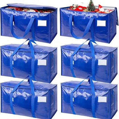 6 Pack Extra Large Moving Bags With Zippers & Carrying Handles, Heavy-Duty Storage Tote Moving Boxes For Space Saving