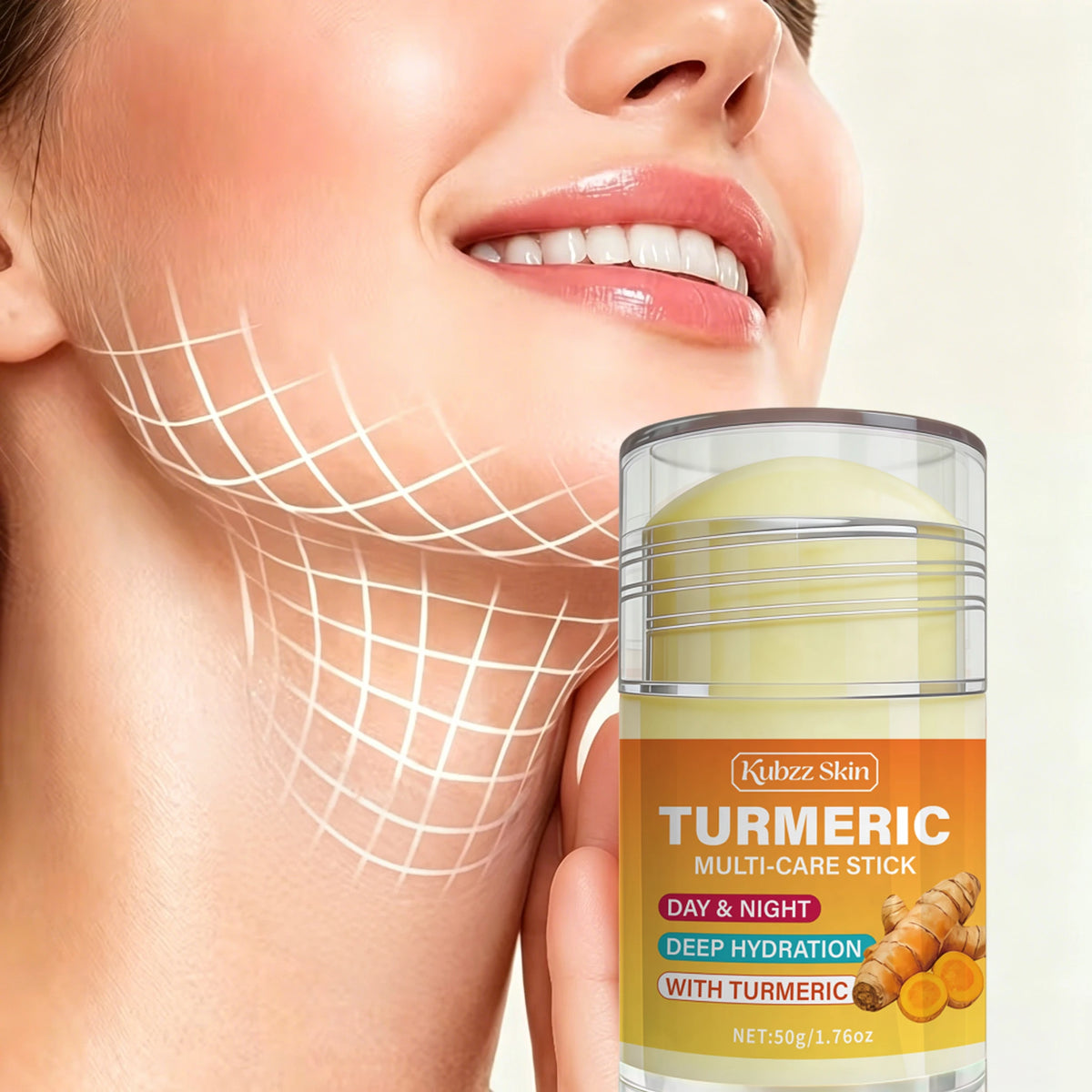 Instant Lift And Firming, Turmorie  Facial And Neck Lift Gel Stick, Wrinkles Appear Reduced,