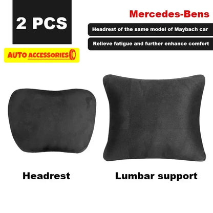 Car Headrest Neck Support Pillow – Maybach Design, Soft & Adjustable - Urbizia