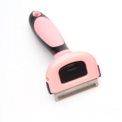 Pet Grooming Brush-Double Sided Shedding and Dematting Undercoat Rake Comb for Dogs and Cats Grooming and Care Deshedding Tool - Urbizia