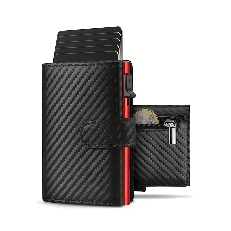Men's Wallet with Coin Case RFID Protection Slim Wallet Card Wallet Small Credit Cards Credit Card Wallet