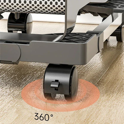 Computer Tower Stand, Adjustable Mobile CPU Stand, CPU Holder PC Tower Stand with Rolling Caster Wheels, Pc Floor Riser Stand - Urbizia