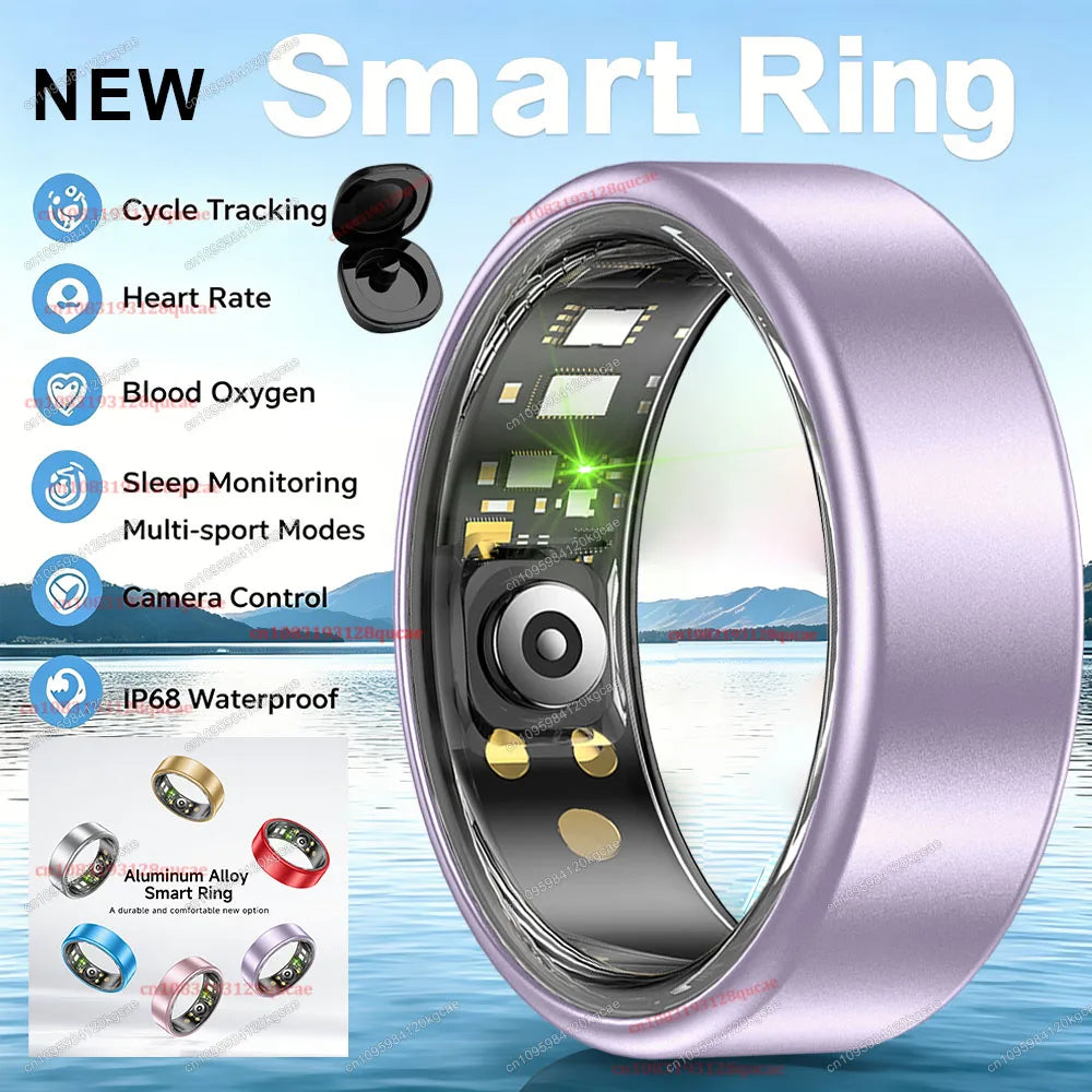 R10 Smart Ring with Charging Case Multi-color Ring Men Women Health Sleep Heart Rate Monitoring IP68 Waterproof Multi-sport Mode