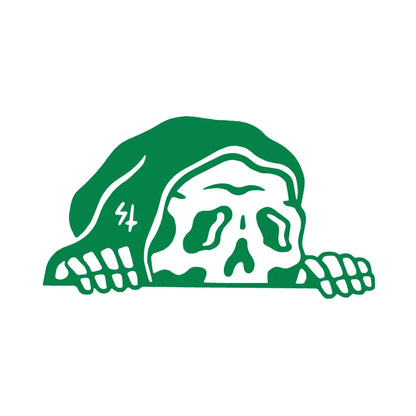 Grim Reaper Vinyl Sticker – Spooky Skeleton Peeker Decal