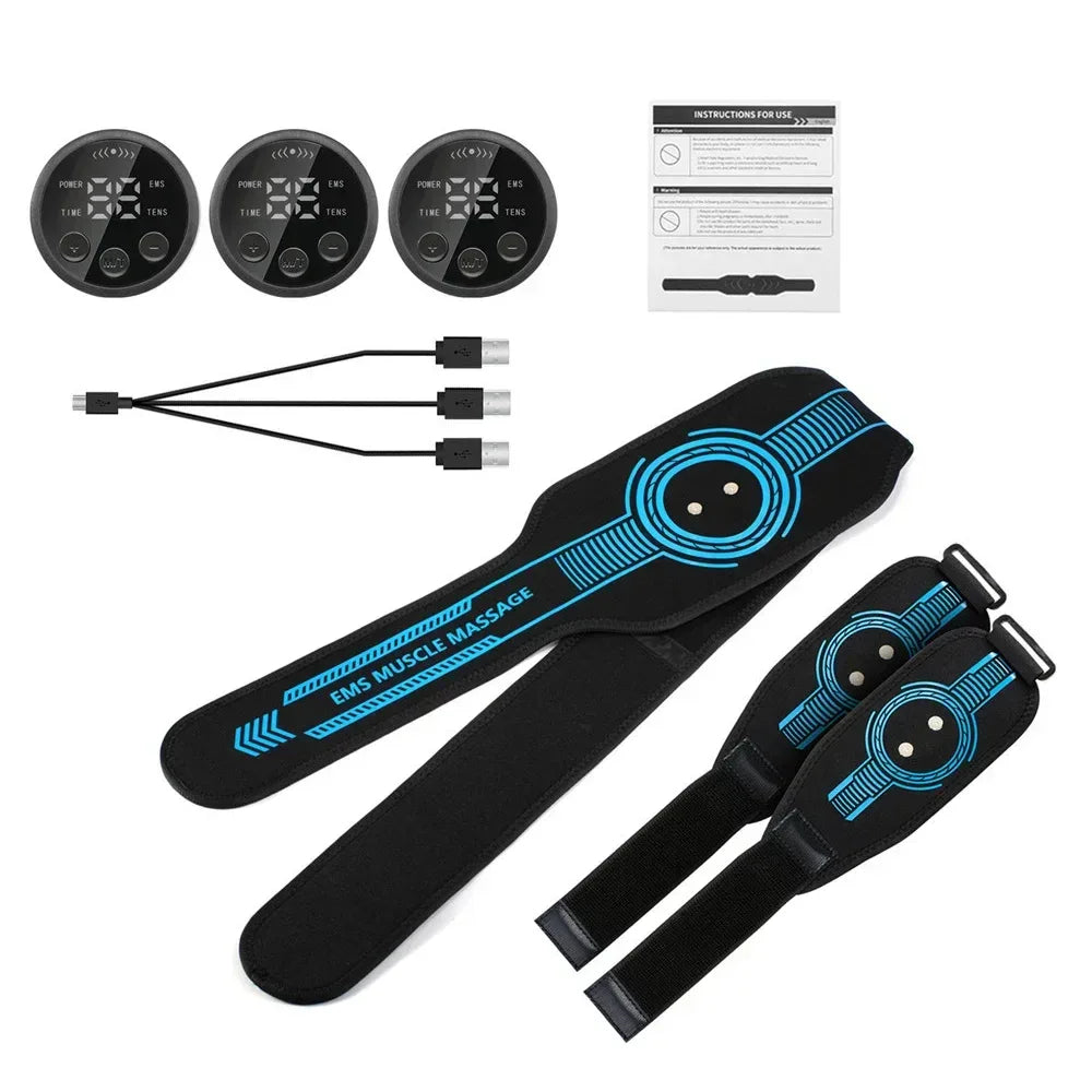 EMS Abdominal Fitness & Massage Belt – Intelligent USB Rechargeable - Urbizia