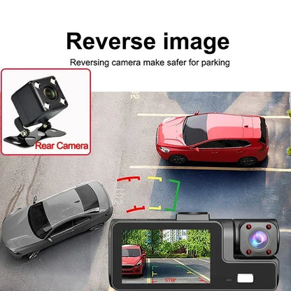 2/3Camera WIFI/NO WIFI Dash Cam Cabin Car Dvr 1080P Interior Vehicle Three Way Channel Dvrs Recorder Video Dashcam Camcorder