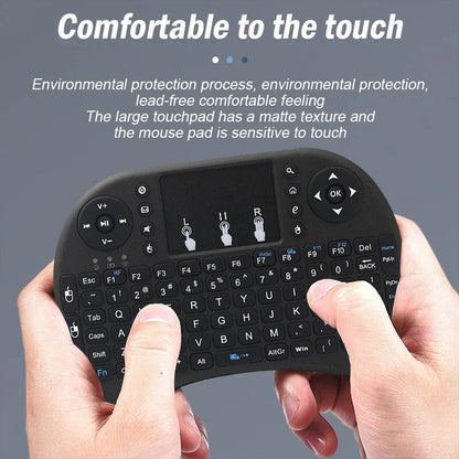 MRSVI I8 2.4G Mini Wireless Keyboard Classic Black Air Mouse Remote Control Touchpad for Android TV Box PC Smart TV